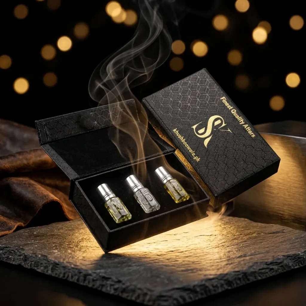 PACK OF 3 ATTARS – Dunhill Desire + Sheikh AlShayukh + Ghilaf-e-Kaaba